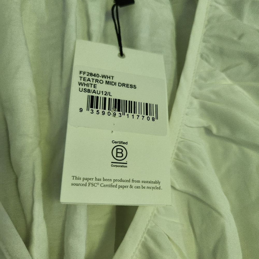 NWT FAITHFULL THE BRAND Teatro Midi Dress. US Size 8 - Picture 7 of 9